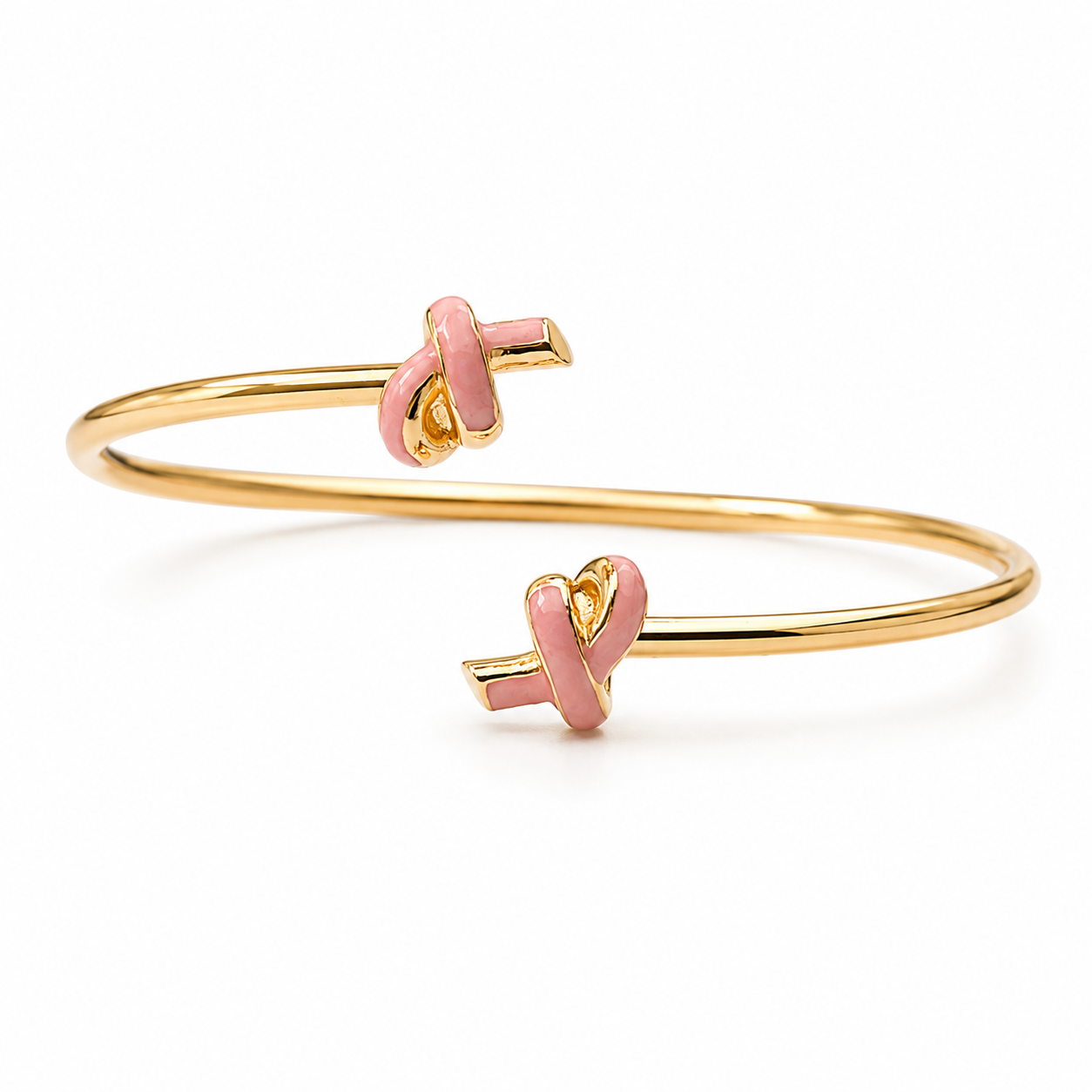 Adjustable Pink Knot Bangle