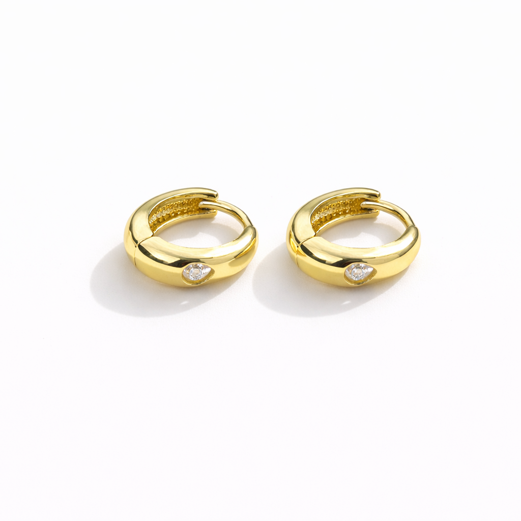 Zircon Mini Hoop Earrings