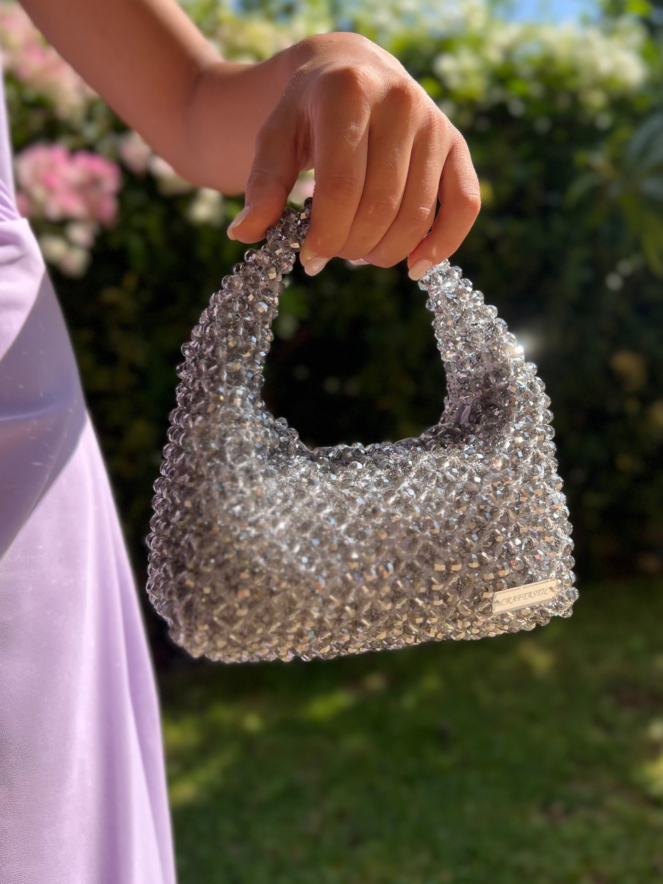 “Celestial Aura” glass crystals bag