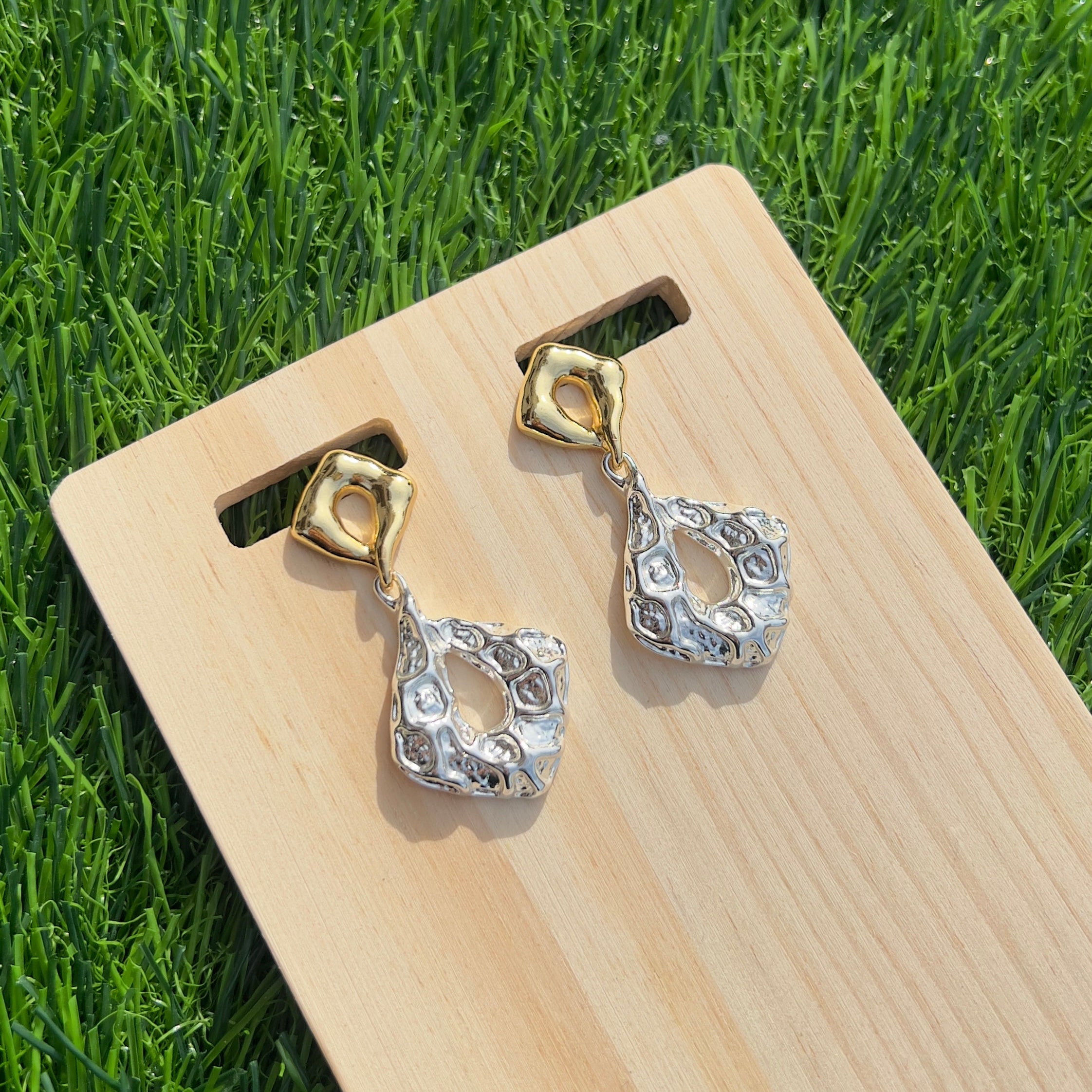 Chic Two-Tone Earrings