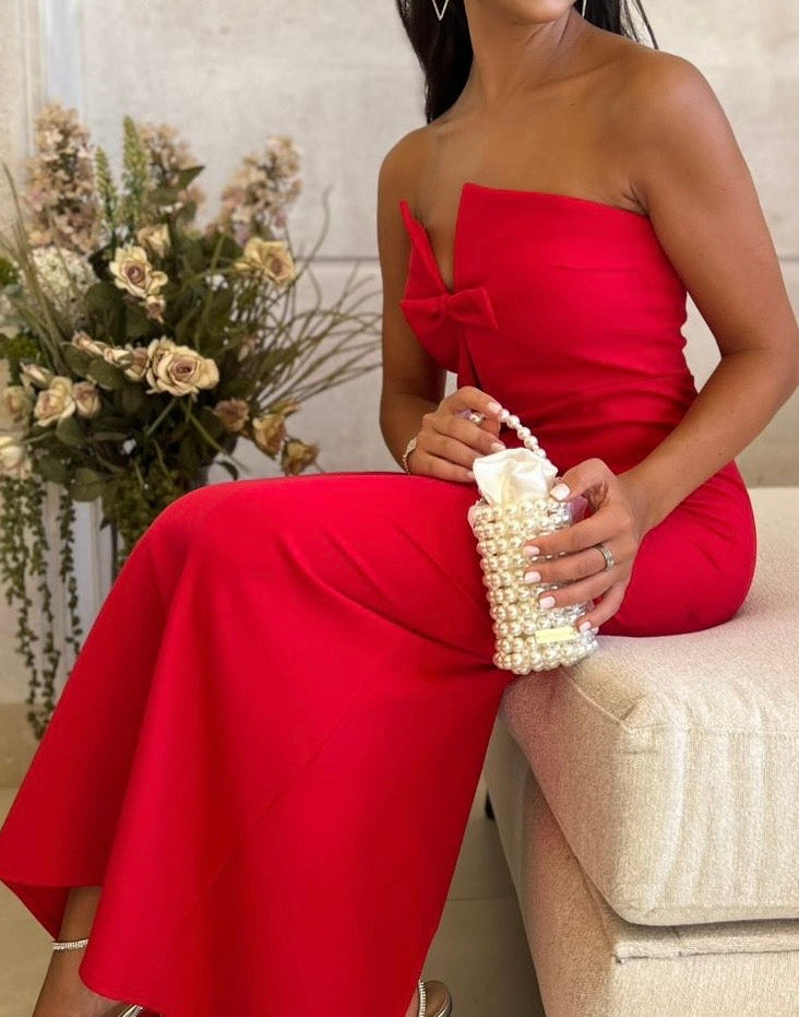 “Blanc Charm” pearl beaded bag