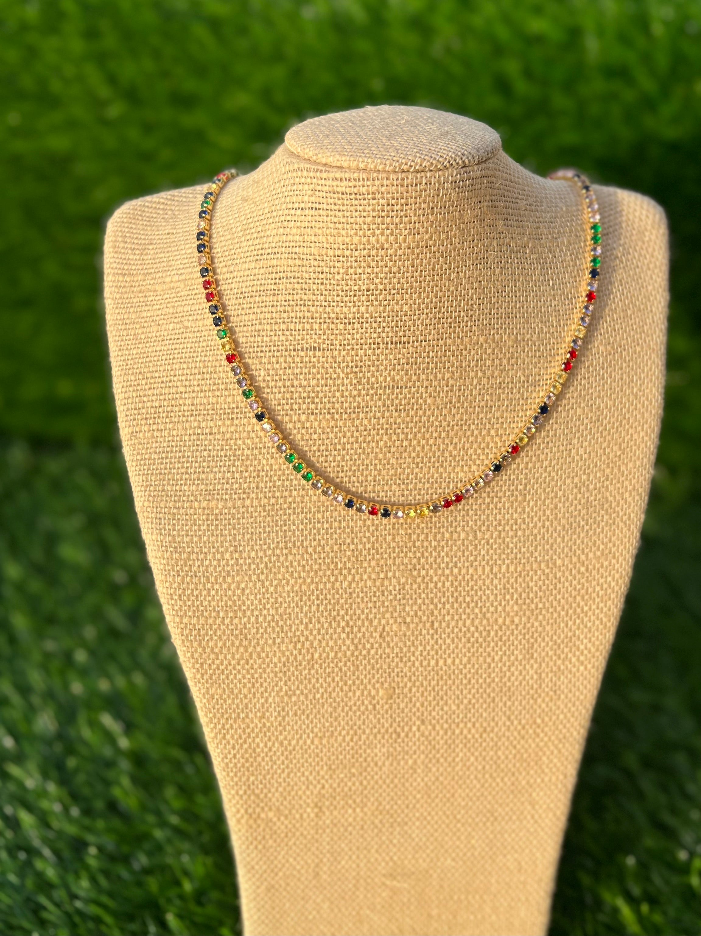Colorful Tennis Necklace