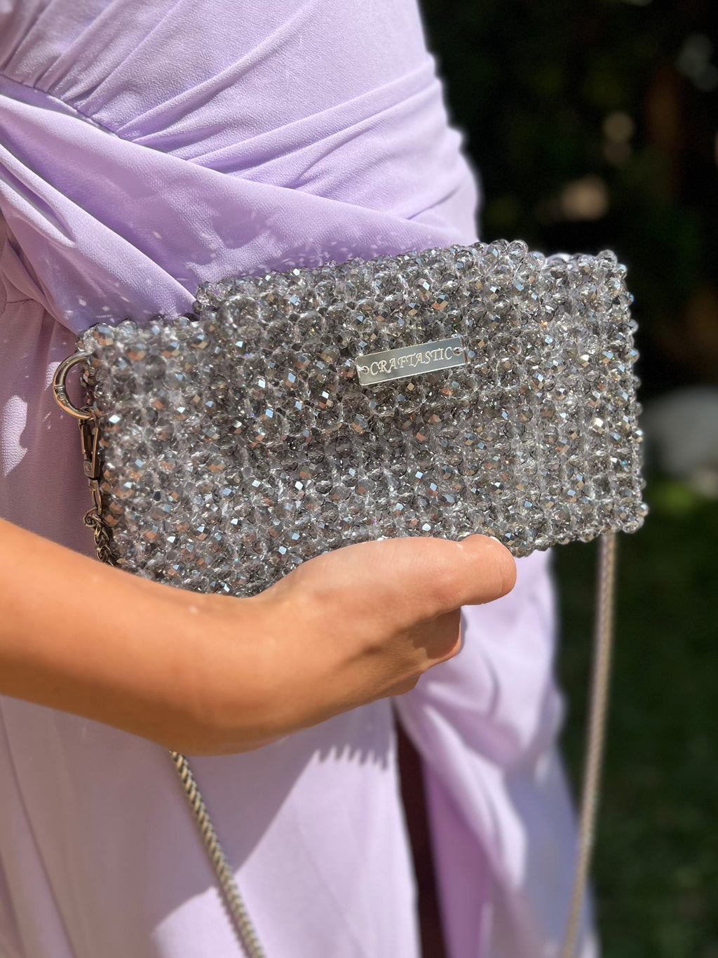 “Lumière” glass crystals beads bag