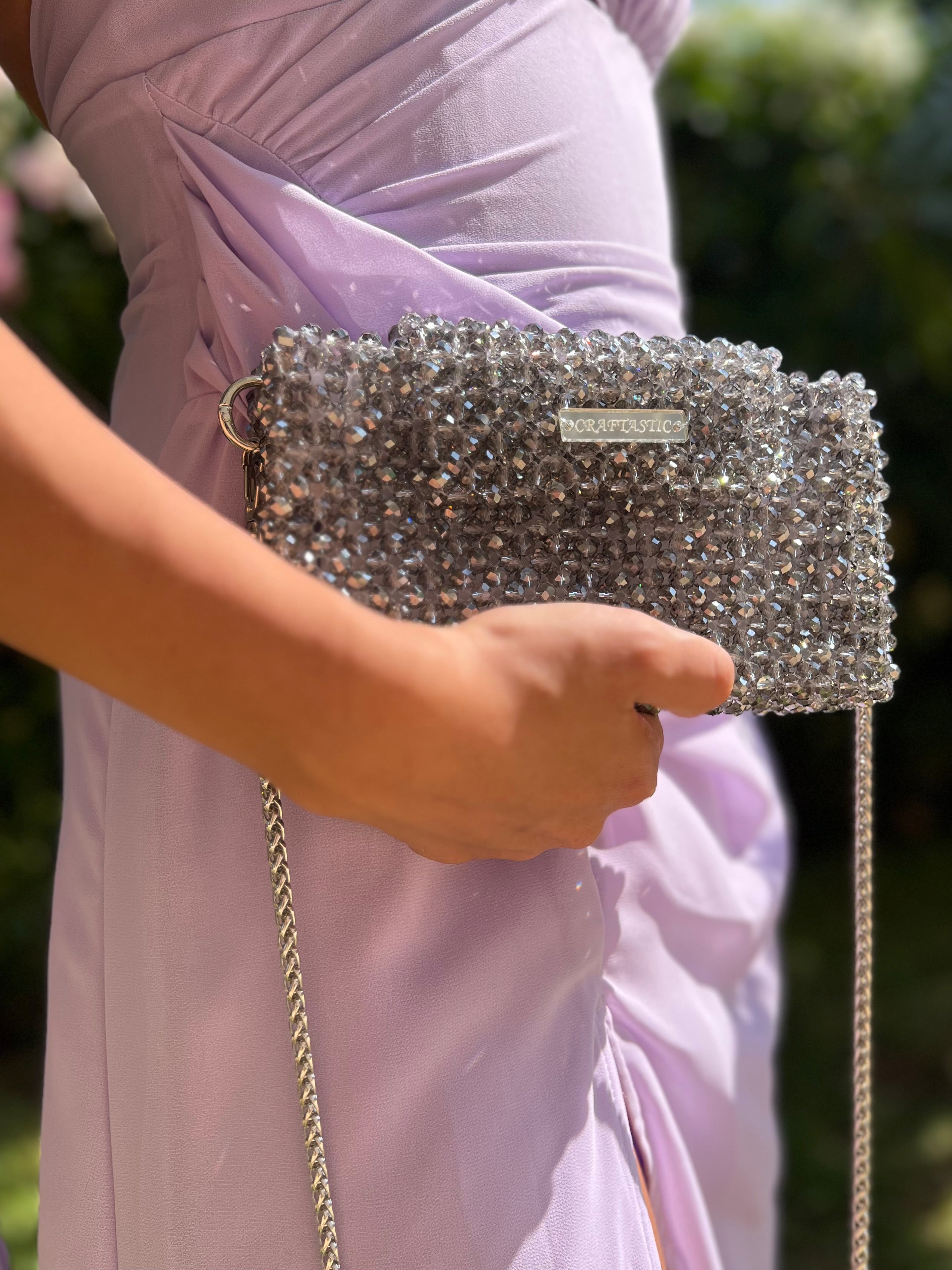 “Lumière” glass crystals beads bag