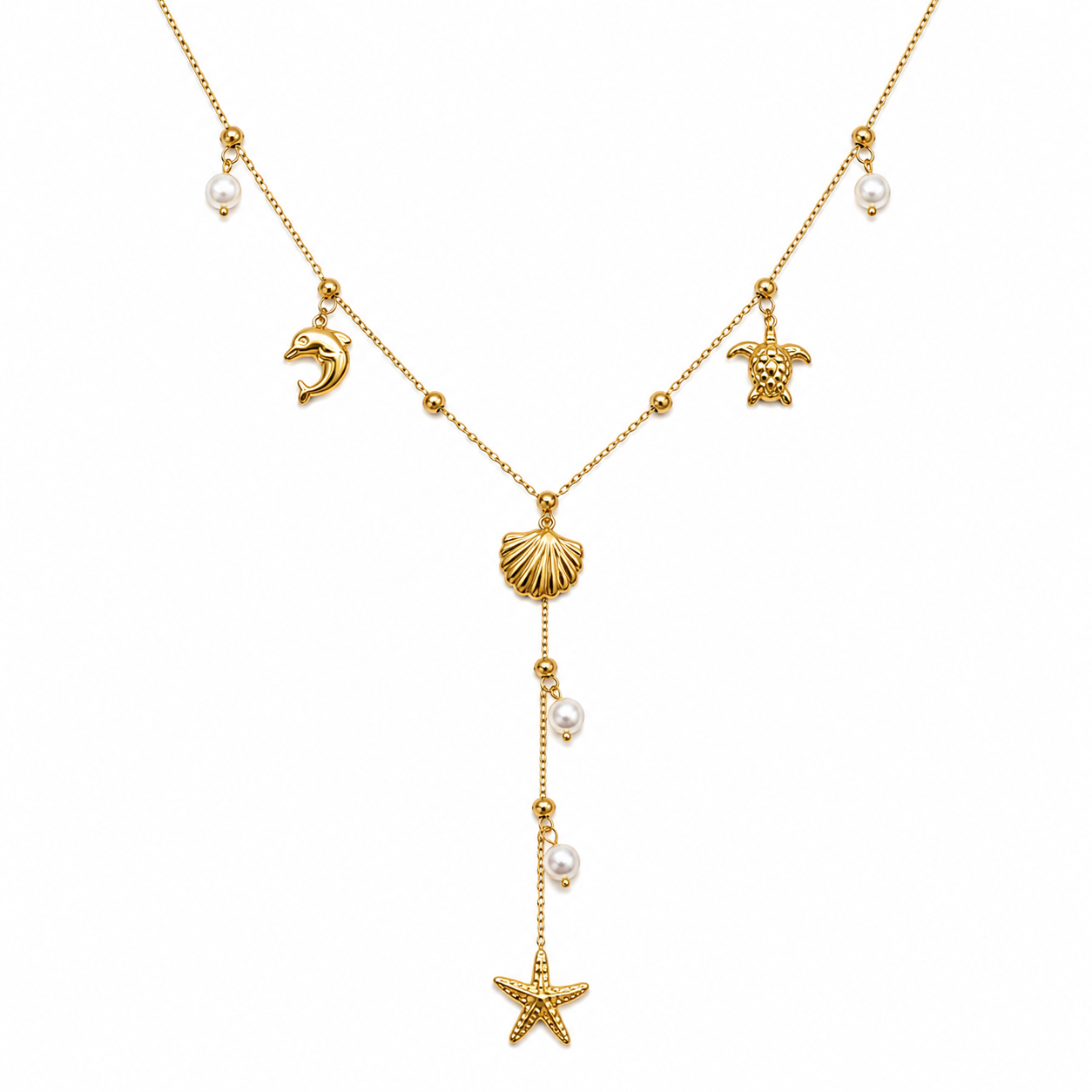 Charm Pearl Necklace - High Quality