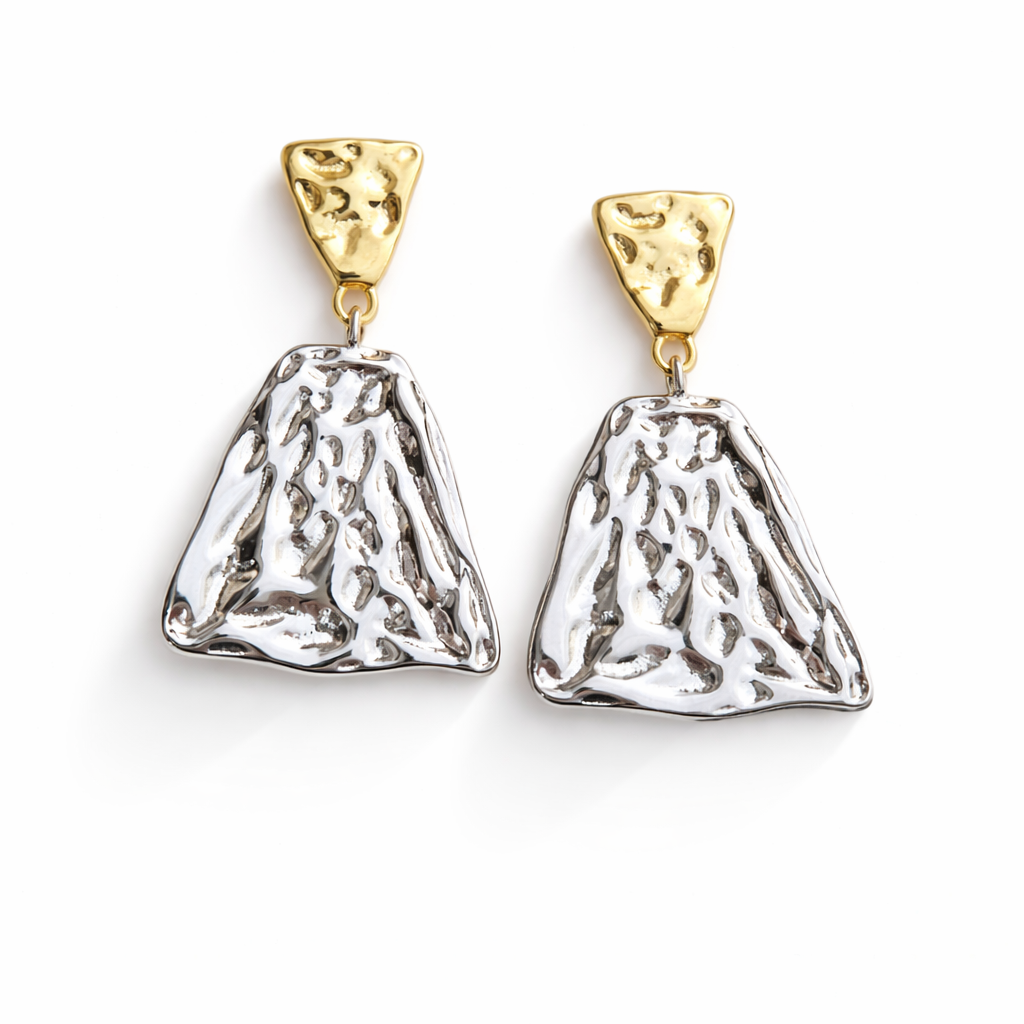 Mixed statement earrings