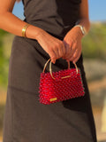 “Burgundy Luxe” Handmade beaded bag