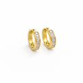 Square Zircon Small Hoops