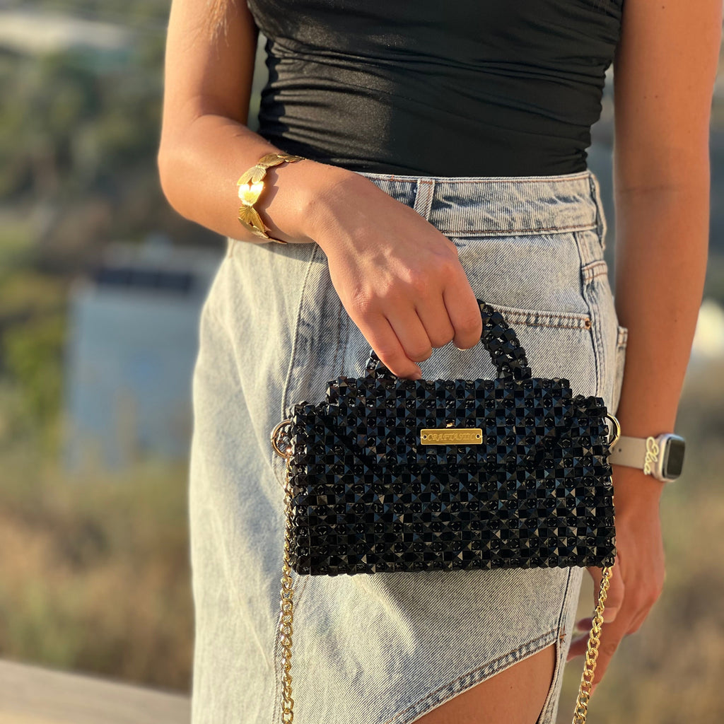 “Noirée” beaded bag
