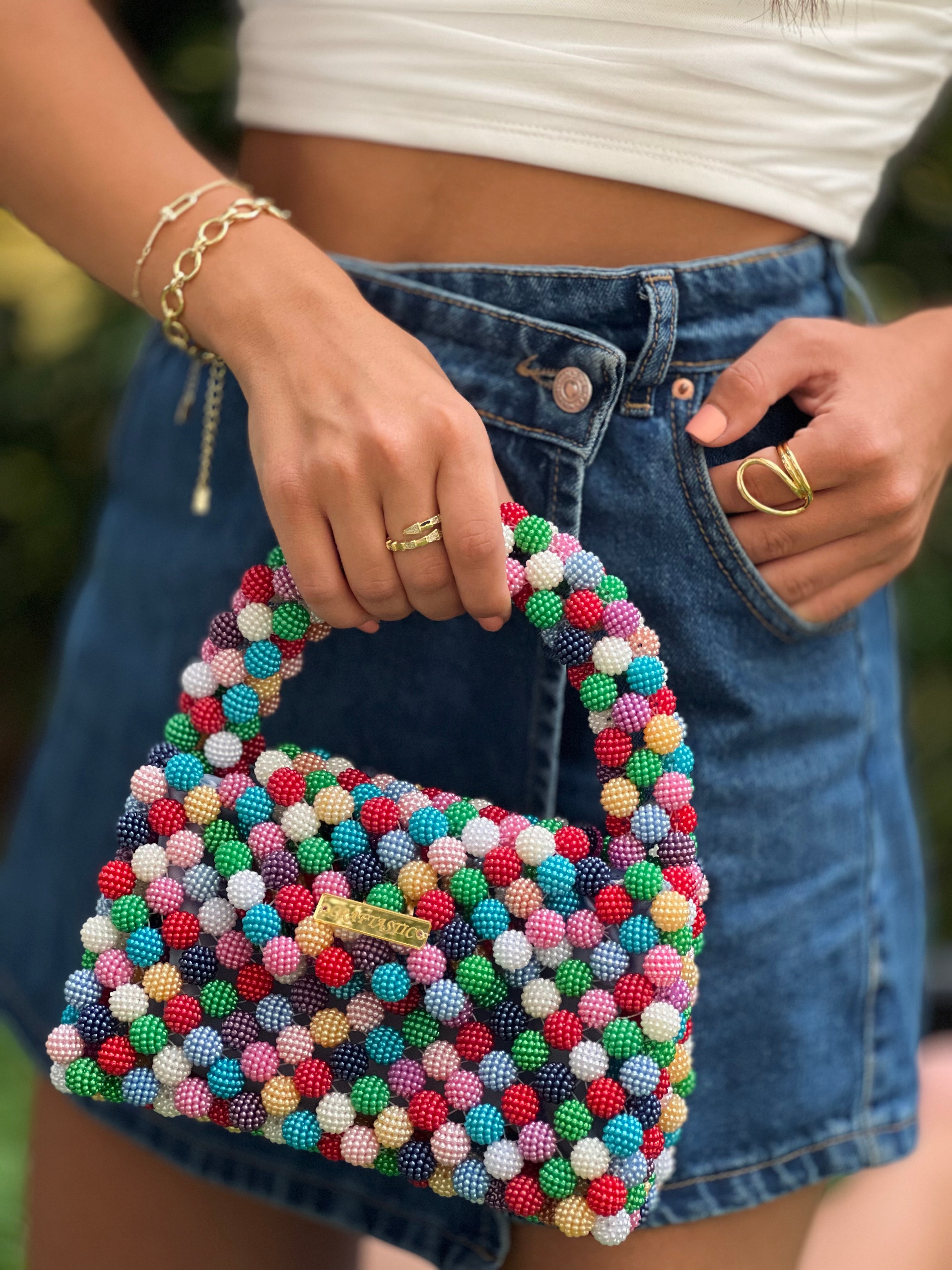 “Beadella Bloom” Handmade Beaded Bag
