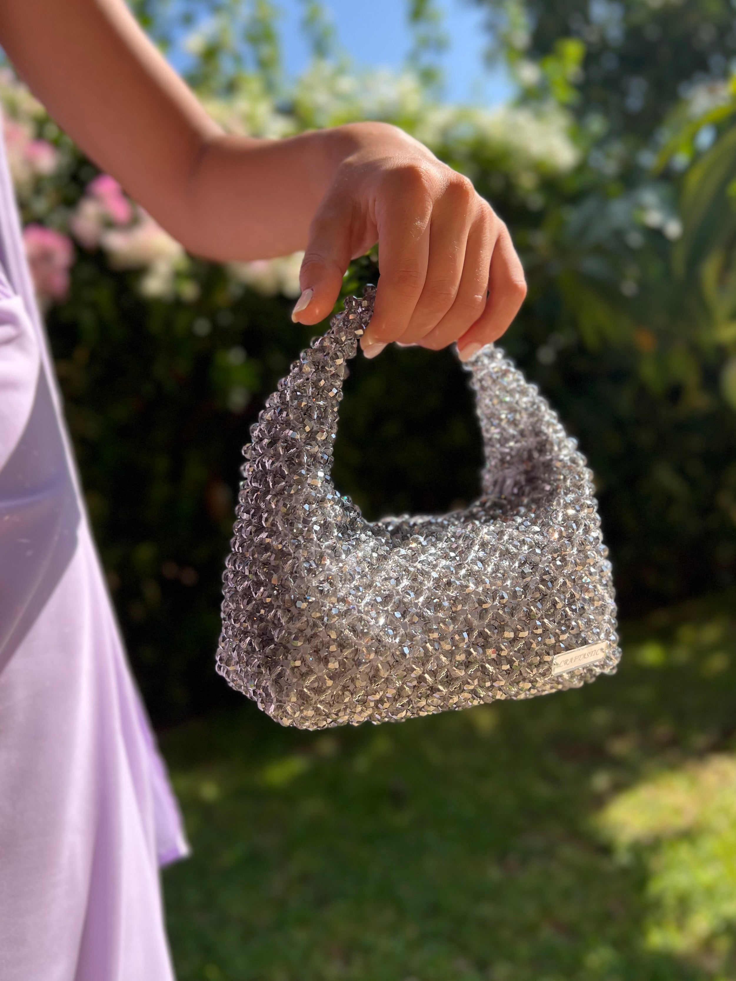 “Celestial Aura” glass crystals bag