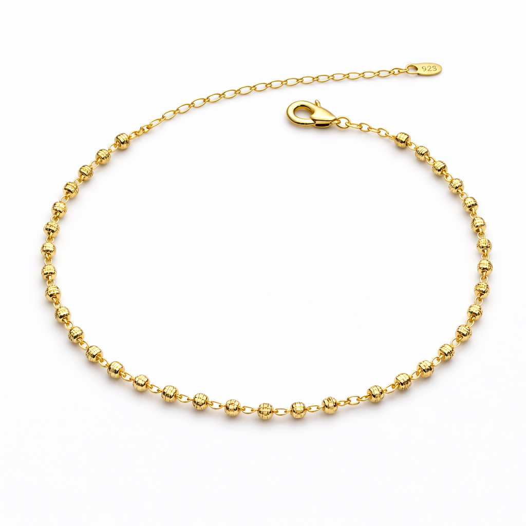 Laser Cut Golden Anklet