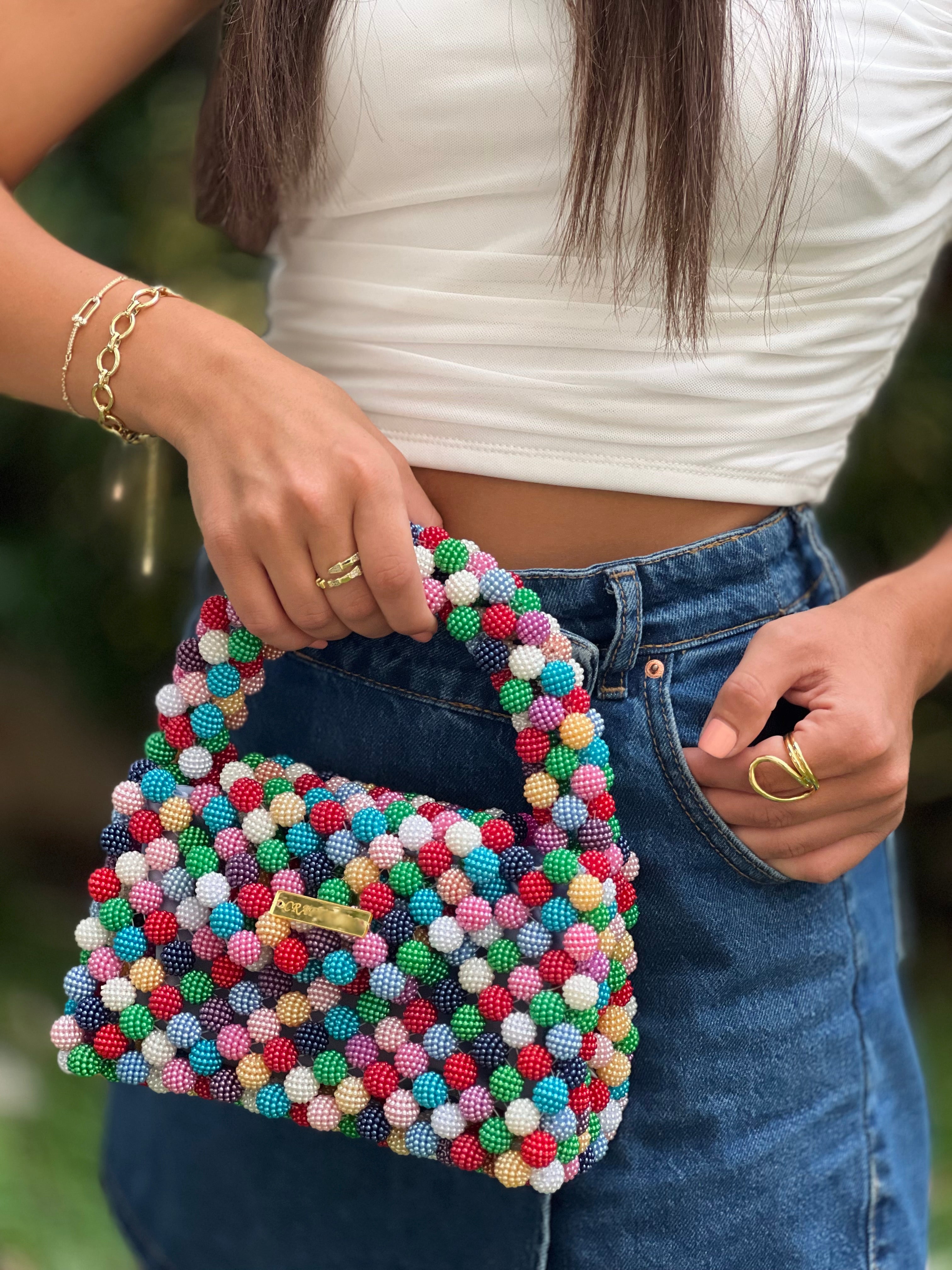 “Beadella Bloom” Handmade Beaded Bag
