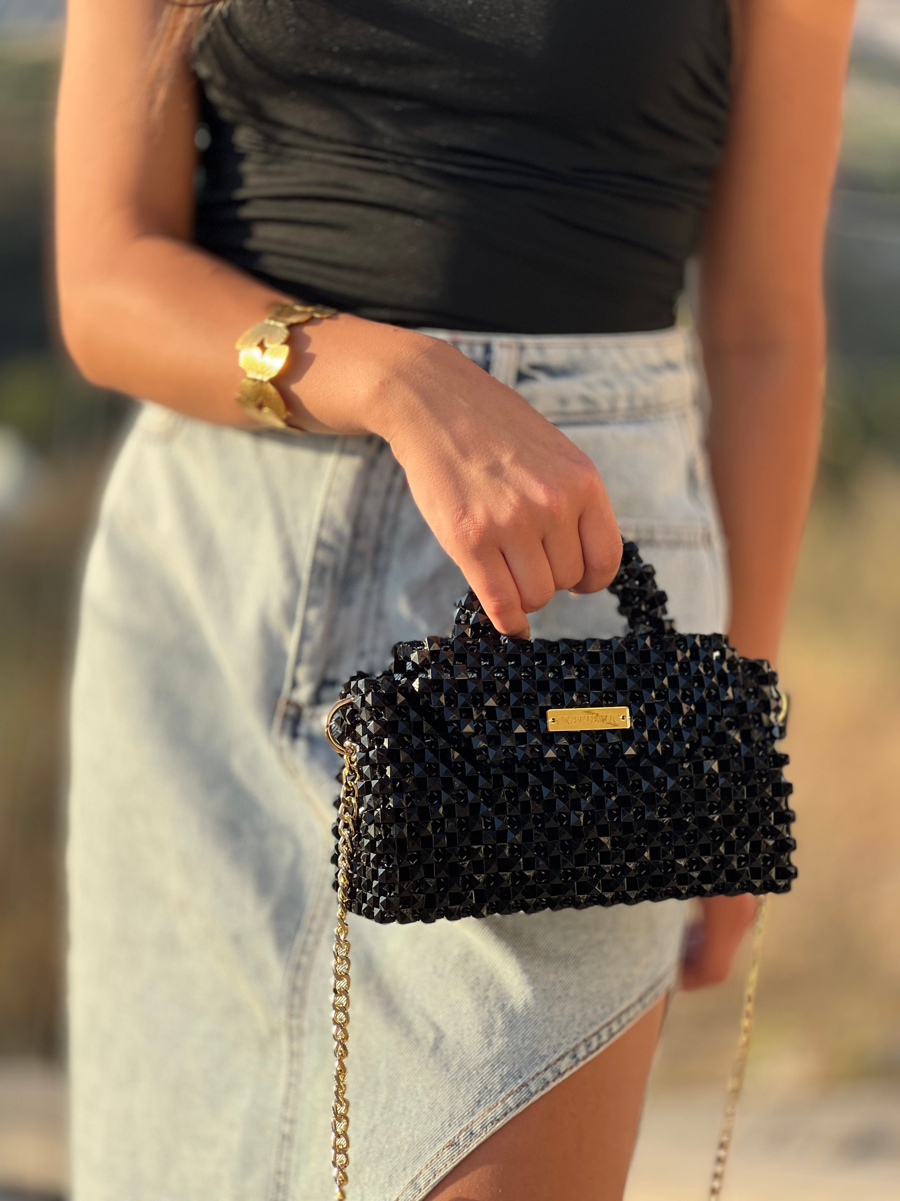 “Noirée” beaded bag