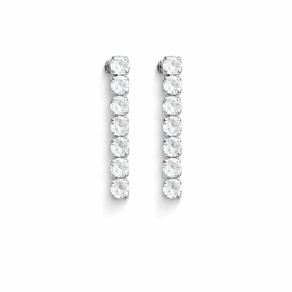 Zircon Silver Earrings