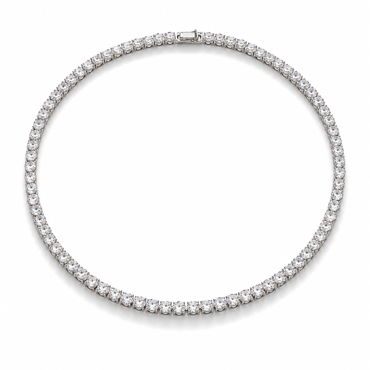 Silver Tennis Necklace
