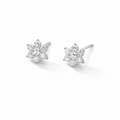 Mini Silver Flower Stud Earrings