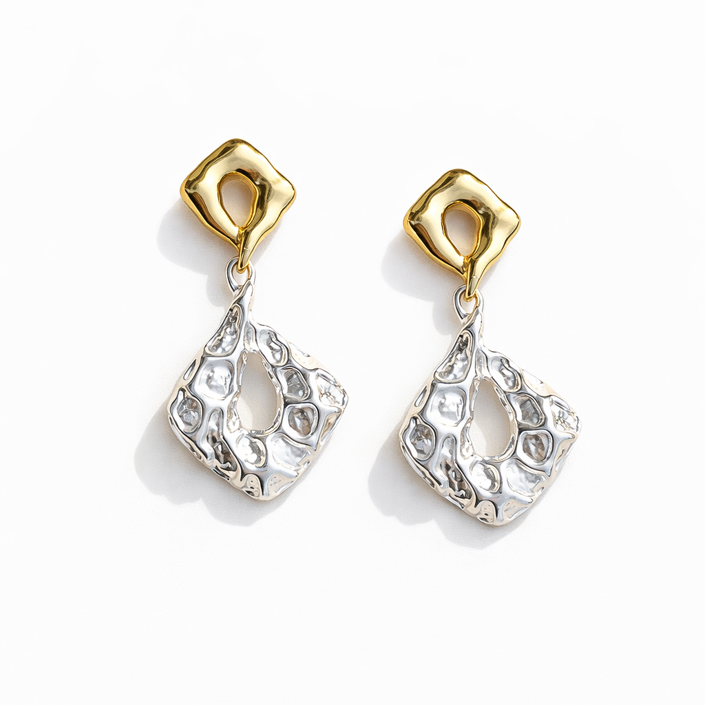 Chic Two-Tone Earrings