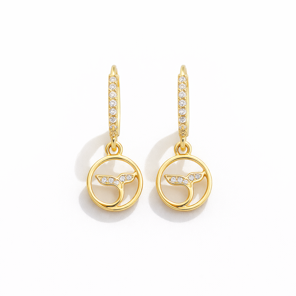 Golden Zircon Earrings