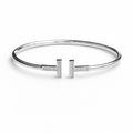 Adjustable silver Bangle