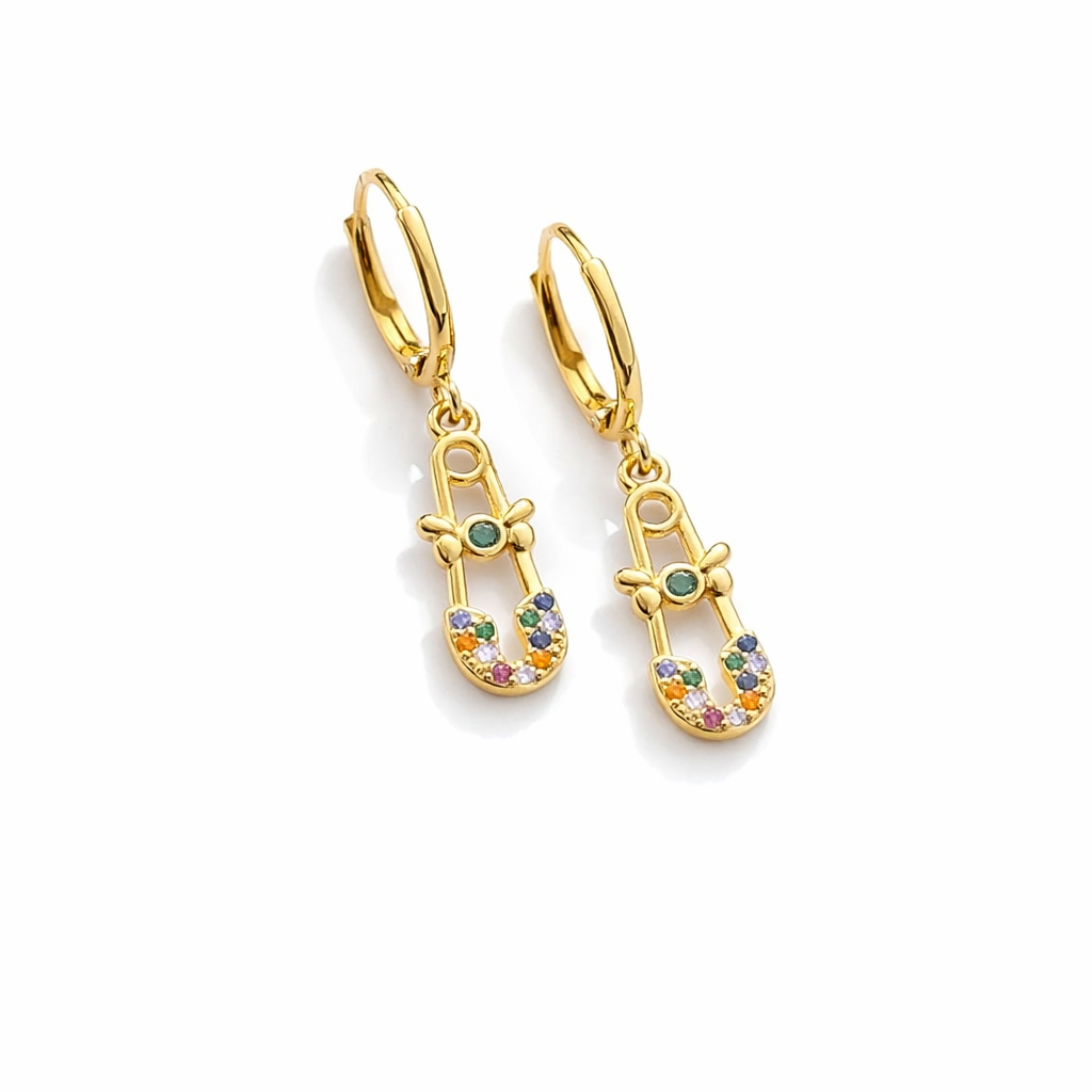 Colorful Zircon Earrings