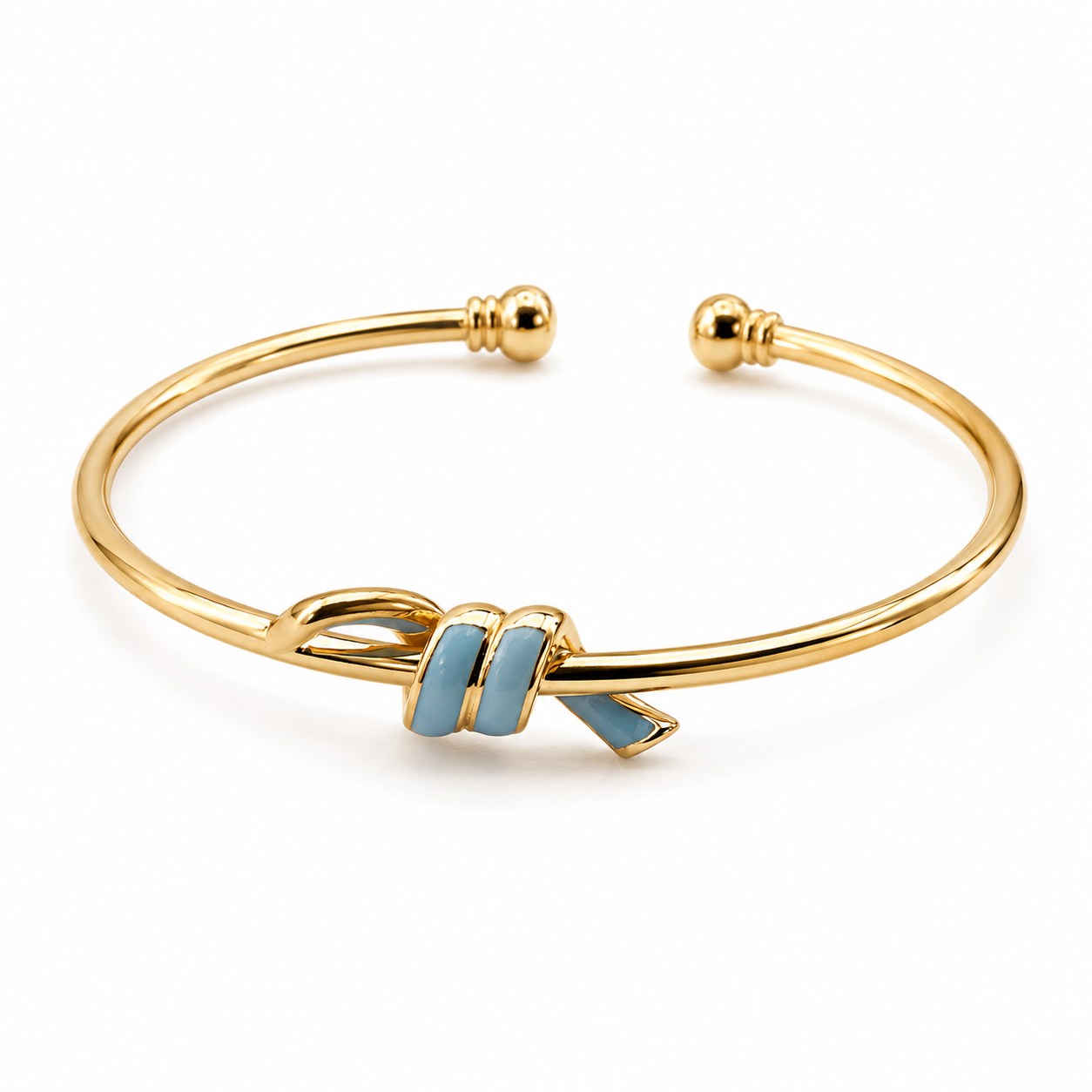 Adjustable Blue Knot Bangle