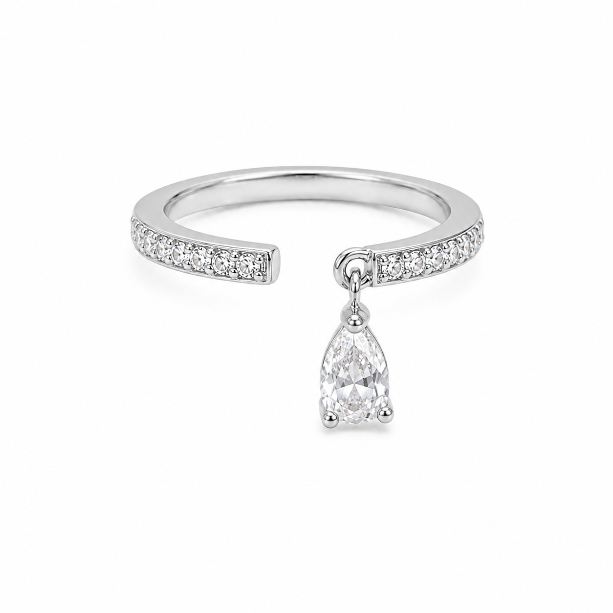 Silver Tear Drop Ring