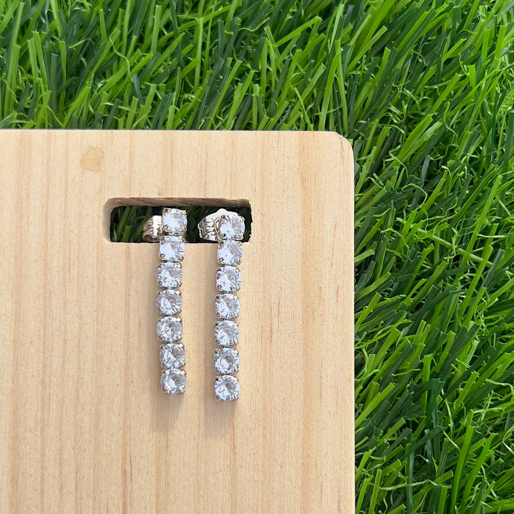 Zircon Silver Earrings