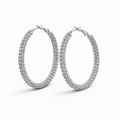 Silver Big Hoops