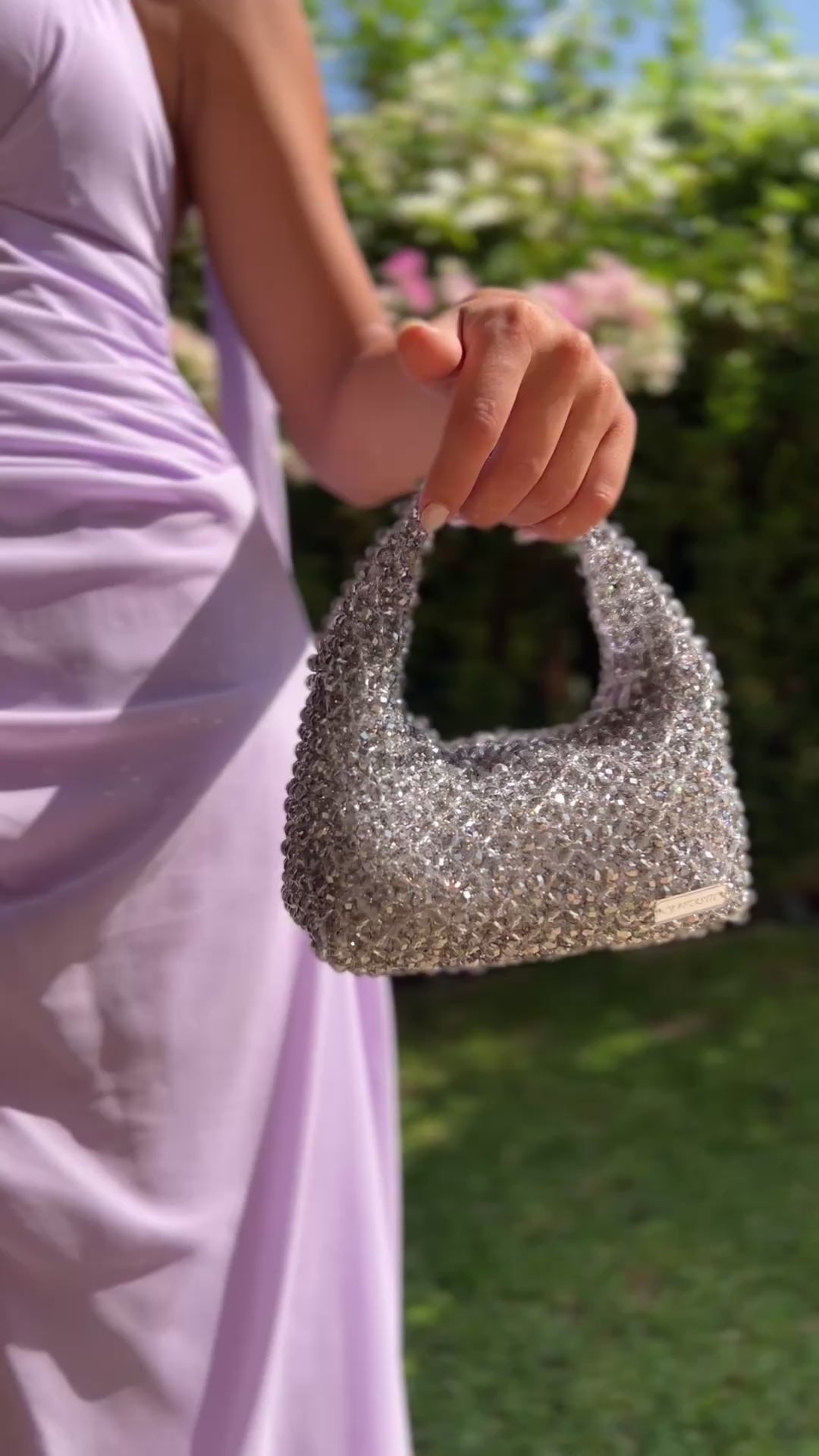 “Celestial Aura” glass crystals bag